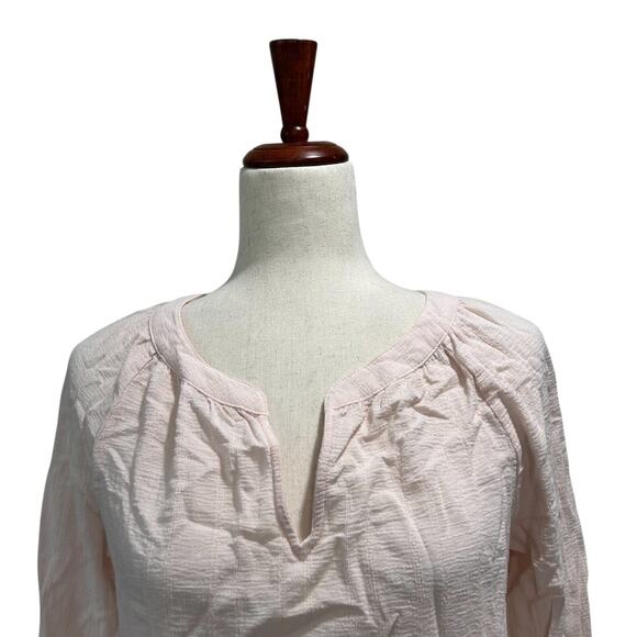 Cynthia Rowley Women's Top Size Large Blush Pink Cotton Blouse Shirt Boho Preppy - Picture 8 of 10